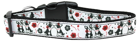 French Love Nylon Dog Collar XS